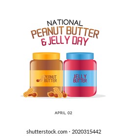 National Peanut Butter And Jelly Day. Suitable For Greeting Card, Poster And Banner