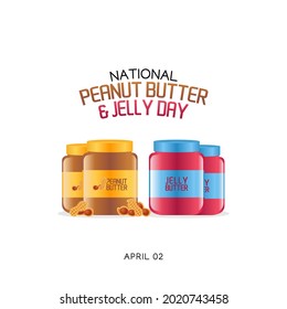 National Peanut Butter And Jelly Day. Suitable For Greeting Card, Poster And Banner