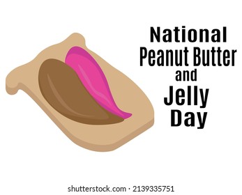 National Peanut Butter and Jelly Day, idea for poster, banner, flyer or menu design vector illustration