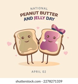National Peanut Butter   Jelly Day Vector Illustration