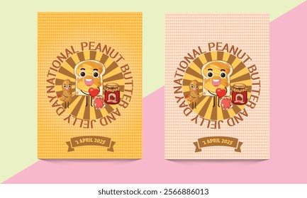 National peanut butter and jelly day. Suitable for greeting card, poster and banner.Vector graphic of National Peanut Butter and Jelly Day ideal for National Peanut Butter and Jelly Day celebration.