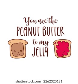 National Peanut Butter Lover's Day banner in doodle cartoon style