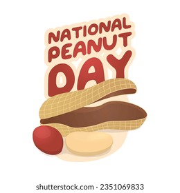 national peanut day design template good for celebration. peanut vector illustration. flat design. vector eps 10.