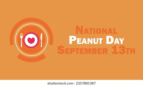 National Peanut Day vector banner design. Happy National Peanut Day modern minimal graphic poster illustration.