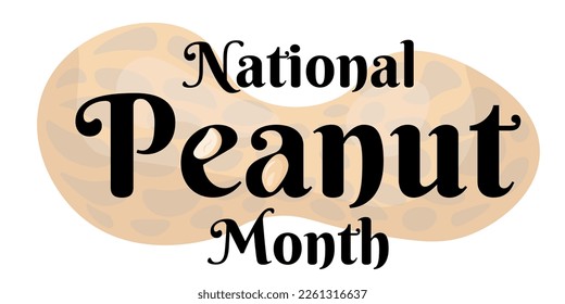 National Peanut Month, Horizontal banner vector illustration design for theme design
