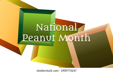 National Peanut Month  Vector Illustration. Suitable for greeting card poster and banner