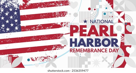  National Pearl Harbor Remembrance- banner, poster, vector background