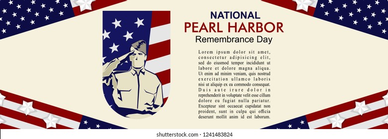 National Pearl Harbor Remembrance Day vector illustration. Suitable for greeting card, poster and banner.