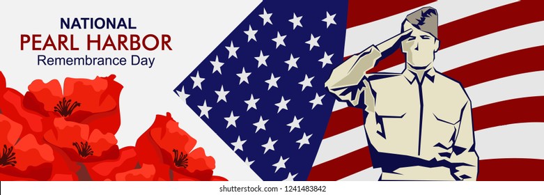 National Pearl Harbor Remembrance Day vector illustration. Suitable for greeting card, poster and banner.