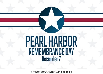 National Pearl Harbor Remembrance Day. December 7. Holiday concept. Template for background, banner, card, poster with text inscription. Vector EPS10 illustration