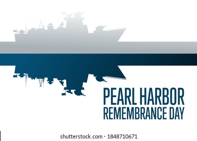 National Pearl Harbor Remembrance Day. December 7. Holiday concept. Template for background, banner, card, poster with text inscription. Vector EPS10 illustration