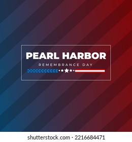 Día Nacional de Recuerdo de Pearl Harbor. 7 de diciembre. Concepto de vacaciones para fondo, banner, tarjeta, afiche con inscripción de texto. Ilustración del vector EPS10