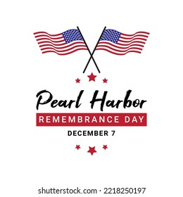 National Pearl Harbor Remembrance Day. Holiday vector concept, December 7.