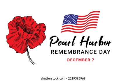 National Pearl Harbor Remembrance Day. Holiday vector concept, December 7.