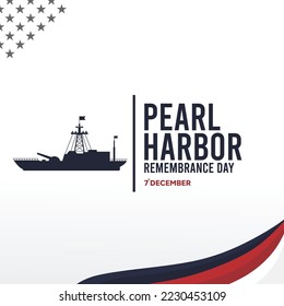 National pearl harbor remembrance day design, perfect for office, banner, company, landing page, background, social media, wallpaper and more