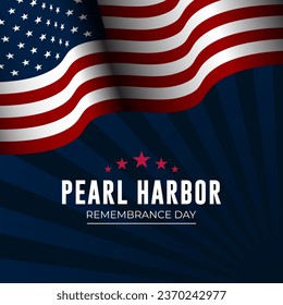 National Pearl Harbor Remembrance Day December 7 background Vector Illustration 