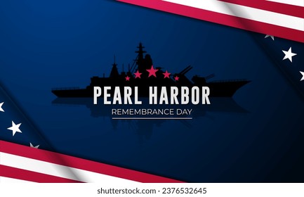 National Pearl Harbor Remembrance Day December 7 background Vector Illustration 