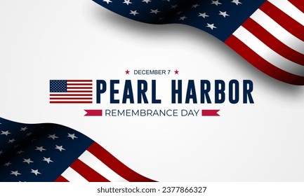 National Pearl Harbor Remembrance Day December 7 background Vector Illustration