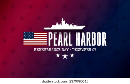 National Pearl Harbor Remembrance Day December 7 background Vector Illustration 