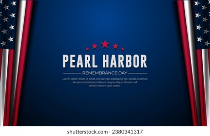 National Pearl Harbor Remembrance Day December 7 background Vector Illustration 