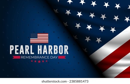 National Pearl Harbor Remembrance Day December 7 background Vector Illustration 