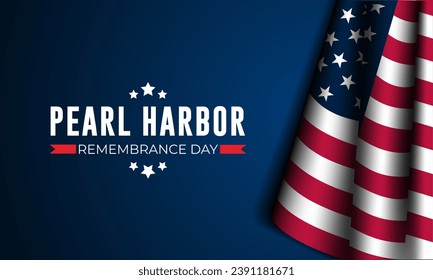 National Pearl Harbor Remembrance Day December 7 background Vector Illustration 