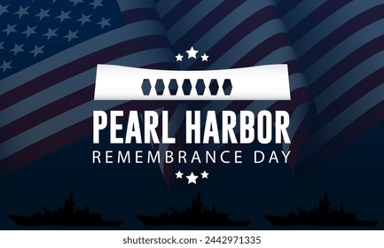 National Pearl Harbor Remembrance Day December 7 background Vector Illustration 