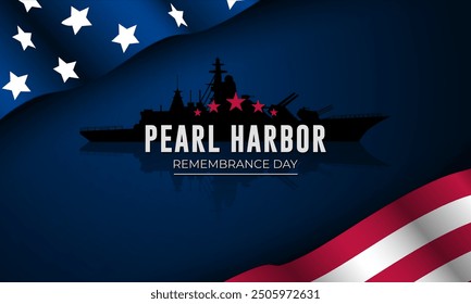 National Pearl Harbor Remembrance Day December 7 background Vector Illustration 