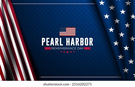 National Pearl Harbor Remembrance Day December 7 background Vector Illustration 