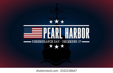 National Pearl Harbor Remembrance Day December 7 background Vector Illustration 