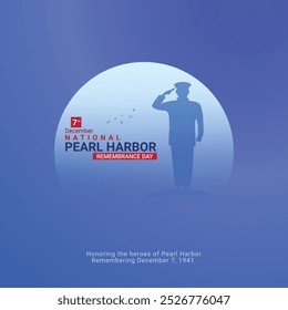 Dia Nacional da Lembrança de Pearl Harbor. Pearl Harbor Design criativo para banners, cartazes e ilustrações 3D.