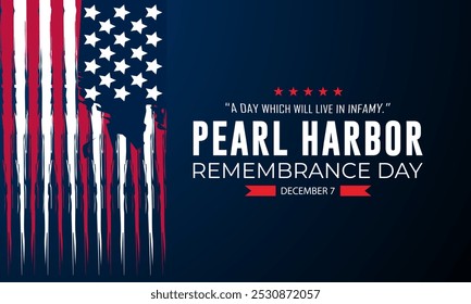 National Pearl Harbor Remembrance Day December 7 background Vector Illustration 