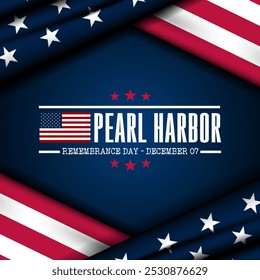 National Pearl Harbor Remembrance Day December 7 background Vector Illustration 