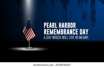 National Pearl Harbor Remembrance Day December 7 background Vector Illustration 