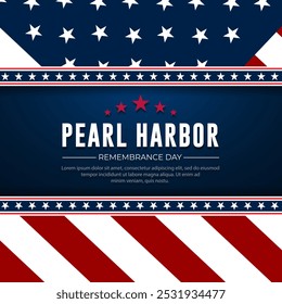 National Pearl Harbor Remembrance Day December 7 background Vector Illustration 