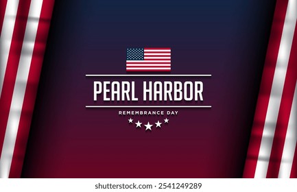 National Pearl Harbor Remembrance Day Background Design. Template for banner, card, poster. Vector illustration