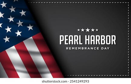 National Pearl Harbor Remembrance Day Background Design. Template for banner, card, poster. Vector illustration