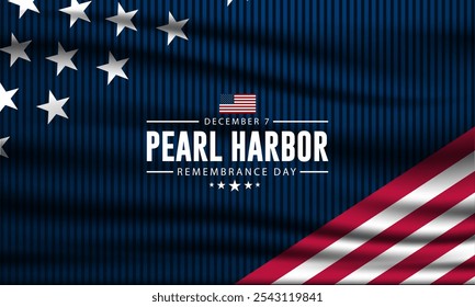 National Pearl Harbor Remembrance Day December 7 background Vector Illustration 