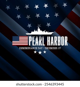 National Pearl Harbor Remembrance Day December 7 background Vector Illustration 