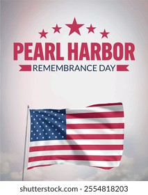 National Pearl Harbor Remembrance Day December 7 background Vector Illustration