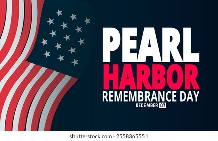 National Pearl Harbor Remembrance Day. December 7 Vector illustration. Holiday concept. suitable for placard, background, Greeting Card, Poster design template with text inscription