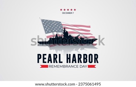 National Pearl Harbor Remembrance Day December 7 background Vector Illustration 