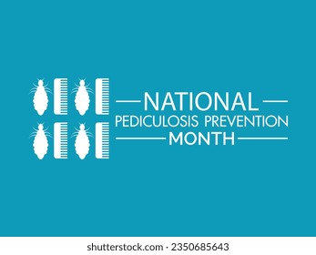 National Pediculosis Prevention Month Promotes Awareness, Education, and Protection from Lice. Guarding Against Unwanted Guests vector illustration banner template.