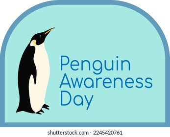 National Penguin Day vector. Good for national penguin day celebration. flat design. flyer design. flat illustration.