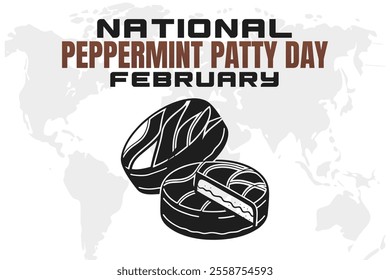 NATIONAL PEPPERMINT PATTY DAY Vector Illustration background