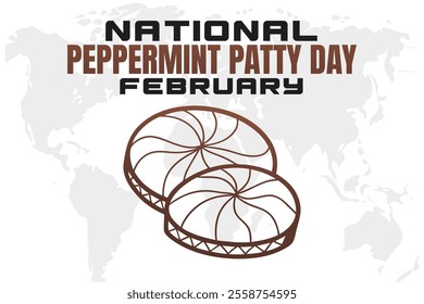 NATIONAL PEPPERMINT PATTY DAY Vector Illustration background on february