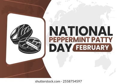 NATIONAL PEPPERMINT PATTY DAY Vector Illustration background on february