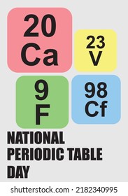 National Periodic Table Day Symbol Vector