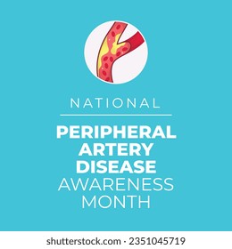 National Peripheral Artery Disease Awareness Month design template good for celebration. ribbon design template. flat design. vector eps 10.