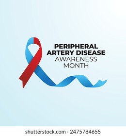 National Peripheral Artery Disease Awareness Month vector design template. ribbon awareness design. eps 10.